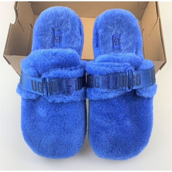 NIB Ugg Men Fluff It Slippers Size US 9 Blue - Picture 1 of 11